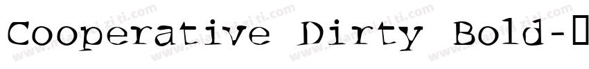 Cooperative Dirty Bold字体转换